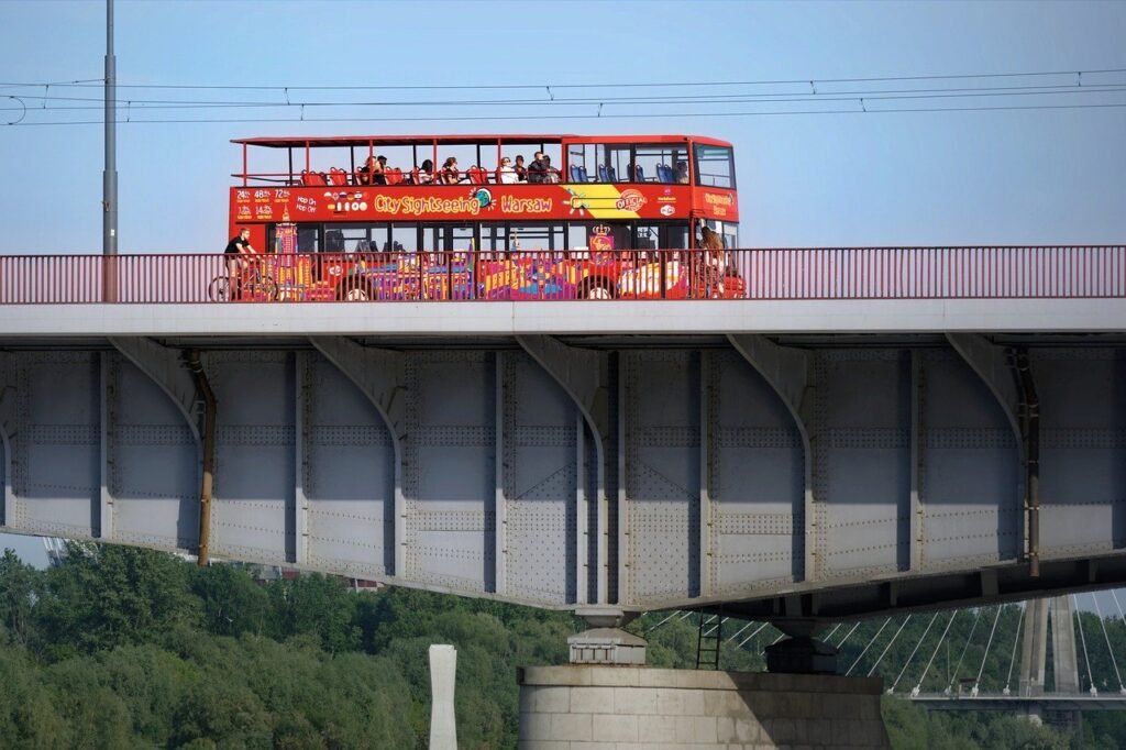 bus, coach, bridge