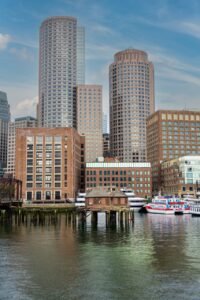 city, sea, buildings